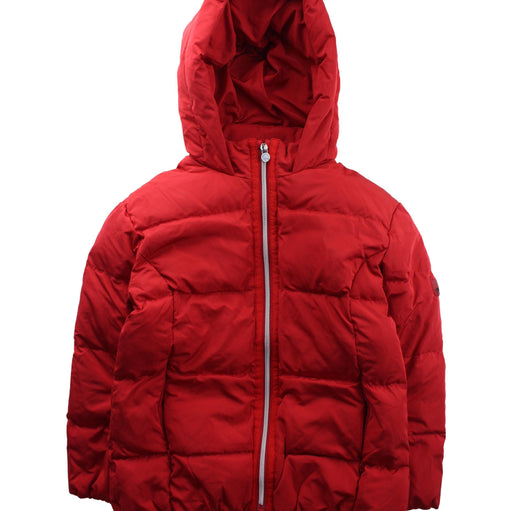 A Red Puffer/Quilted Jackets from Momonittu in size 10Y for neutral. (Front View)