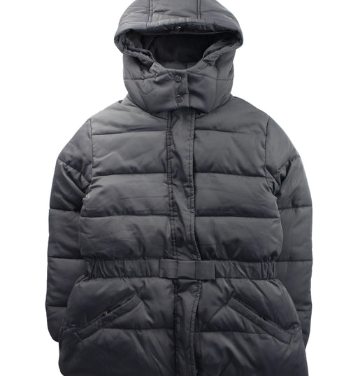 A Grey Puffer/Quilted Jackets from Jacadi in size 8Y for neutral. (Front View)