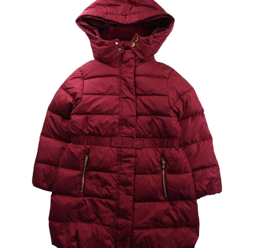 A Red Puffer/Quilted Coats & Outerwear from Jacadi in size 6T for girl. (Front View)