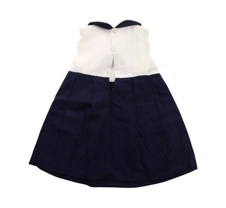 A Blue Sleeveless Dresses from Jacadi in size 2T for girl. (Back View)