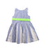 A Blue Sleeveless Dresses from Jacadi in size 4T for girl. (Back View)