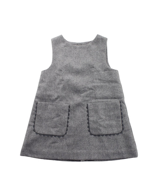 A Grey Sleeveless Dresses from Jacadi in size 12-18M for girl. (Front View)