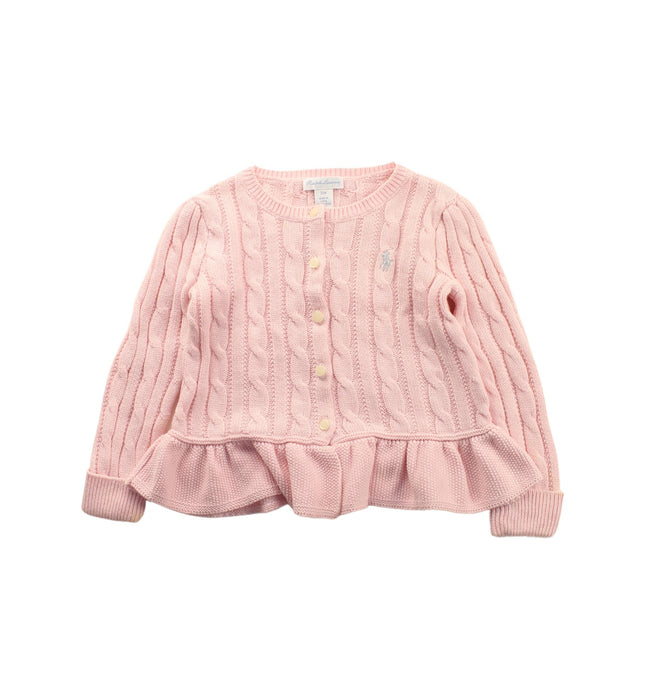 A Pink Cardigans from Ralph Lauren in size 2T for girl. (Front View)