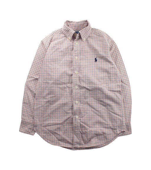 A White Long Sleeve Shirts from Ralph Lauren in size 8Y for boy. (Front View)