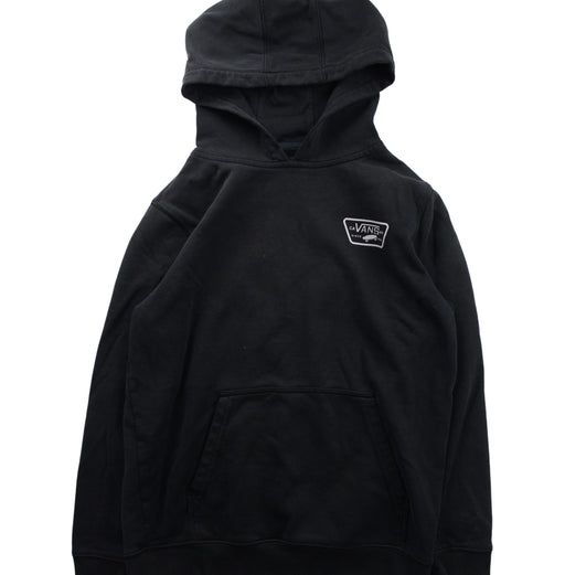 A Black Hooded Sweatshirts from Vans in size 10Y for boy. (Front View)