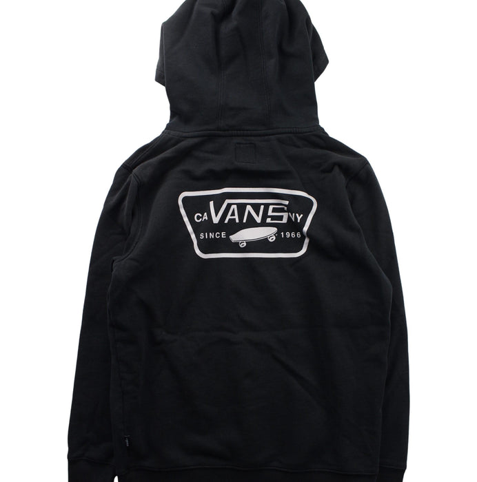 A Black Hooded Sweatshirts from Vans in size 10Y for boy. (Back View)