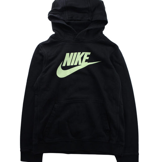 A Black Hooded Sweatshirts from Nike in size 12Y for boy. (Front View)
