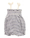 A Black Sleeveless Rompers from Petit Bateau in size 3-6M for girl. (Back View)