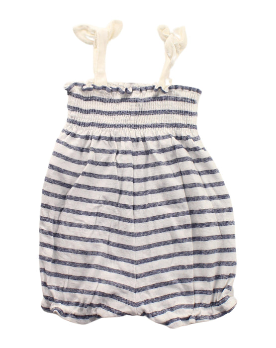 A Black Sleeveless Rompers from Petit Bateau in size 3-6M for girl. (Back View)