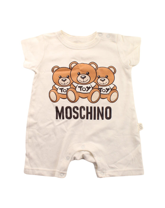 A Multicolour Short Sleeve Rompers from Moschino in size 6-12M for boy. (Front View)