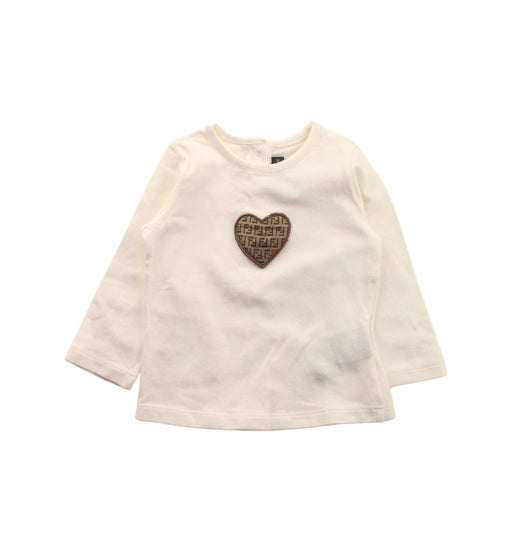 A Multicolour Long Sleeve T Shirts from Fendi in size 3-6M for girl. (Front View)