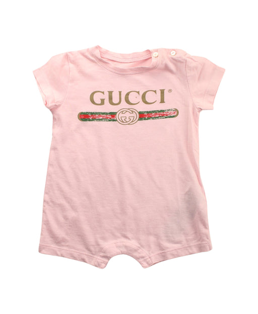 A Multicolour Short Sleeve Rompers from Gucci in size 3-6M for girl. (Front View)