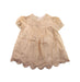 A Beige Short Sleeve Dresses from Gucci in size 3-6M for girl. (Front View)