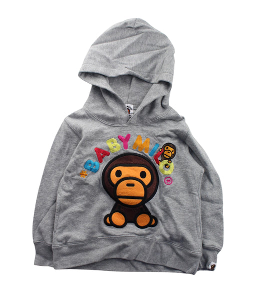A Grey Hooded Sweatshirts from BAPE KIDS in size 2T for boy. (Front View)