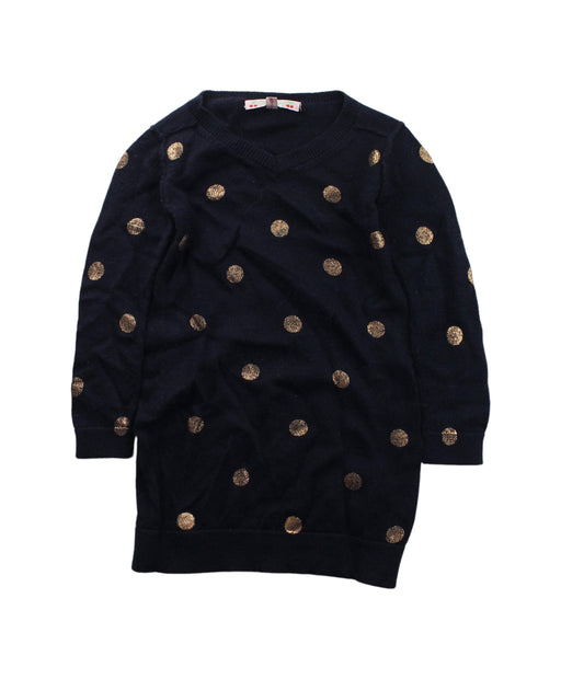 A Blue Sweater Dresses from Bonpoint in size 3T for girl. (Front View)