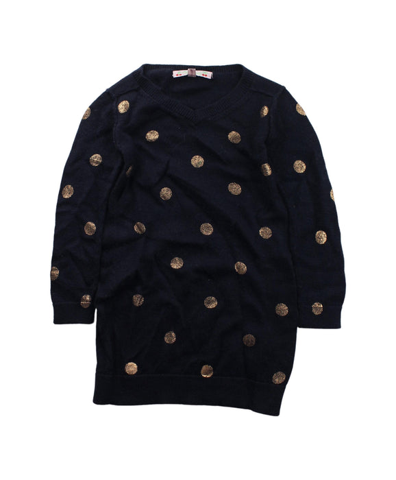 A Blue Sweater Dresses from Bonpoint in size 3T for girl. (Front View)