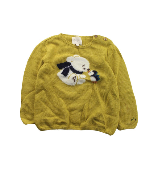 A Yellow Knit Sweaters from Nanos in size 3T for girl. (Front View)