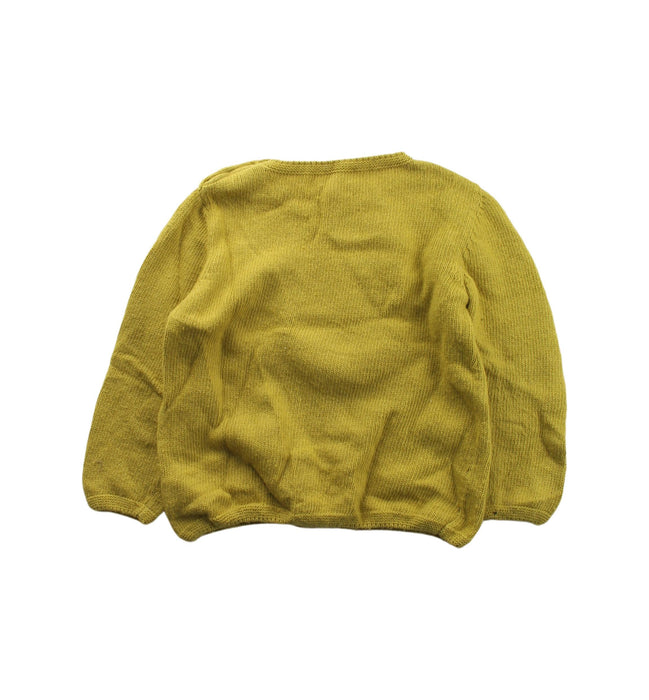 A Yellow Knit Sweaters from Nanos in size 3T for girl. (Back View)