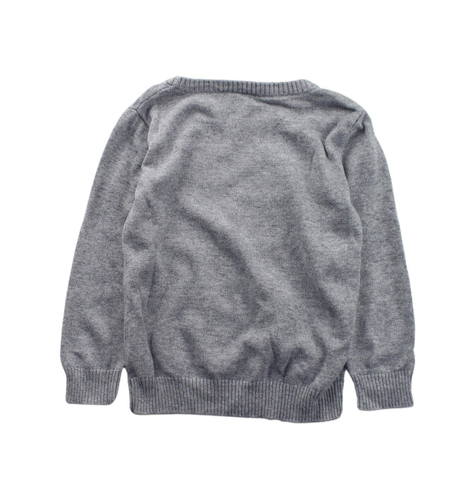 A Grey Knit Sweaters from Seed in size 3T for boy. (Back View)