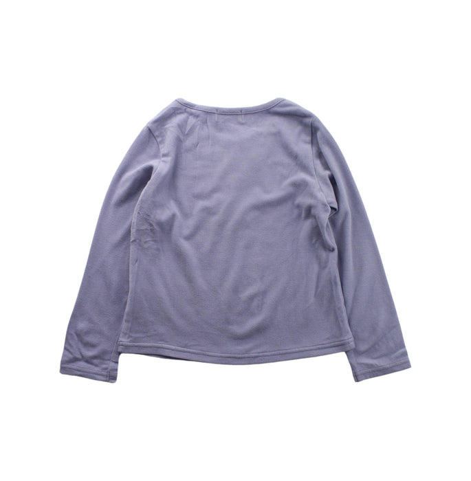 A Purple Long Sleeve Tops from Comme Ca Ism in size 4T for girl. (Back View)