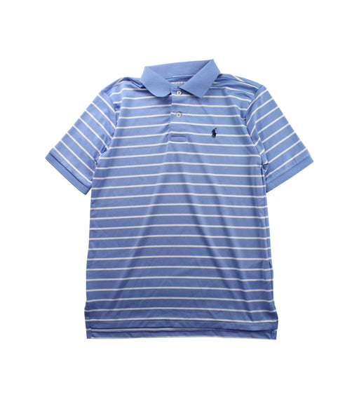 A Blue Short Sleeve Polos from Polo Ralph Lauren in size 10Y for boy. (Front View)