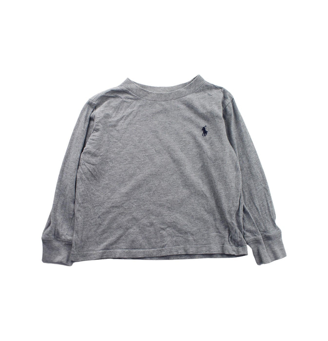 A Grey Crewneck Sweatshirts from Polo Ralph Lauren in size 6T for boy. (Front View)
