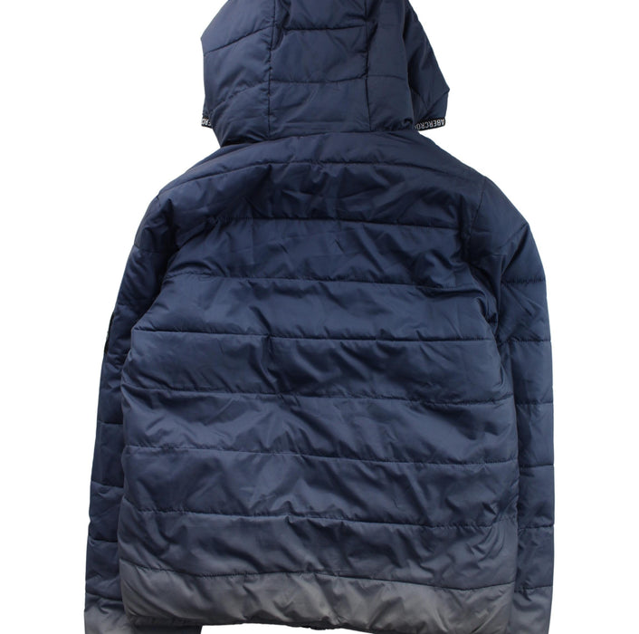 A Blue Puffer/Quilted Jackets from Abercrombie & Fitch in size 11Y for boy. (Back View)