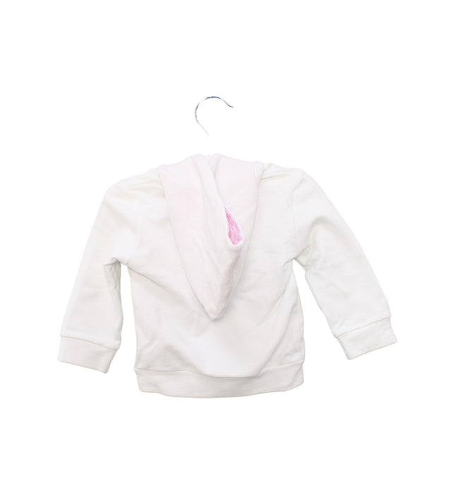 A Pink Zippered Sweatshirts from EMC in size 3-6M for girl. (Back View)