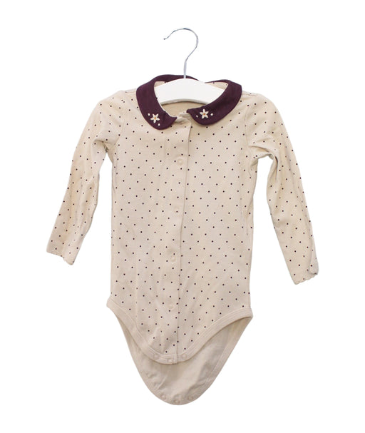 A Beige Long Sleeve Bodysuits from Sergent Major in size 6-12M for girl. (Front View)