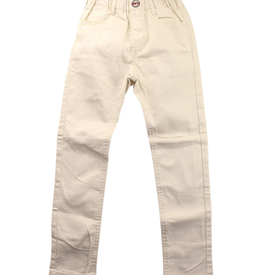 A White Casual Pants from EDWIN in size 7Y for boy. (Front View)