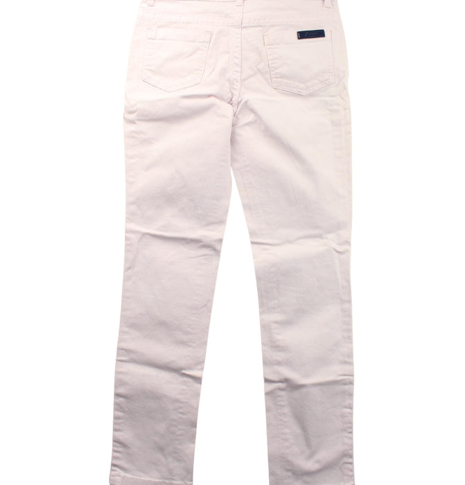A White Casual Pants from Jacadi in size 8Y for girl. (Back View)