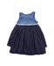 A Blue Sleeveless Dresses from Hanna Andersson in size 18-24M for girl. (Back View)