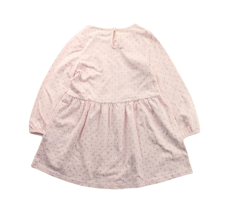 A Silver Long Sleeve Dresses from The Little White Company in size 18-24M for girl. (Back View)