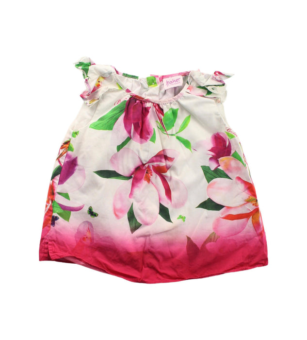 A White Sleeveless Dresses from Baker by Ted Baker in size 6-12M for girl. (Front View)
