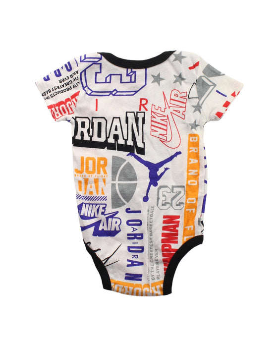 A White Short Sleeve Bodysuits from Air Jordan in size 0-3M for boy. (Back View)