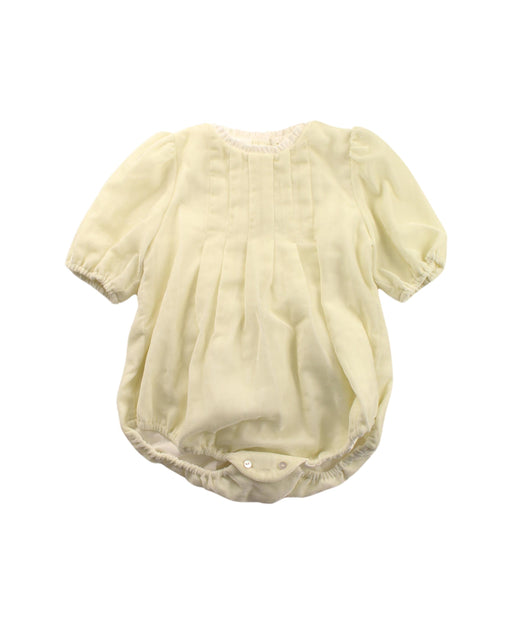 A Yellow Short Sleeve Bodysuits from Benebene in size 2T for girl. (Front View)