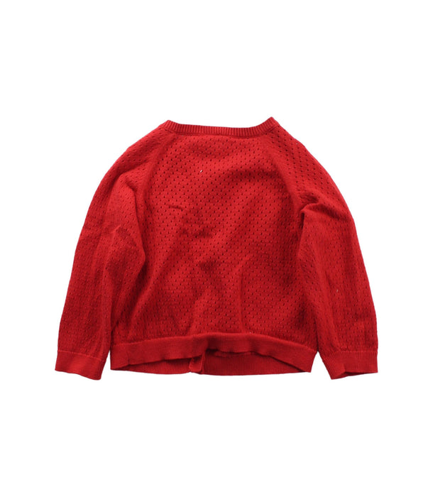 A Red Cardigans from Bonton in size 12-18M for girl. (Back View)