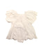 A White Short Sleeve Bodysuits from Monbebe in size 6-12M for girl. (Back View)