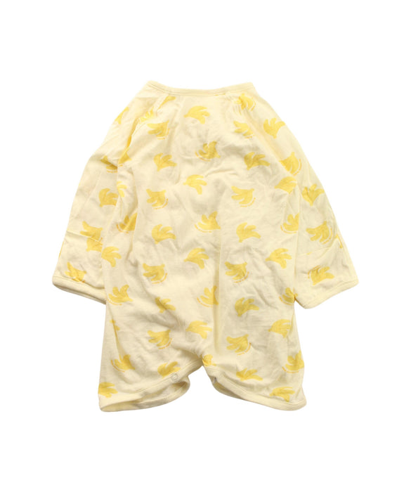 A Yellow Long Sleeve Rompers from Blue Dog Baby in size 0-3M for neutral. (Back View)