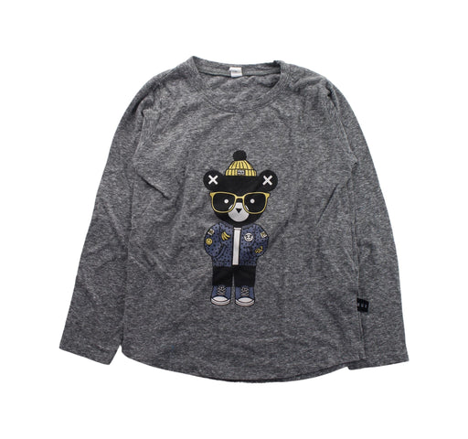 A Grey Long Sleeve T Shirts from Hux in size 7Y for boy. (Front View)