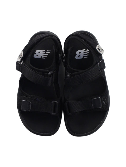 A Black Sandals from New Balance in size 6T for boy. (Back View)