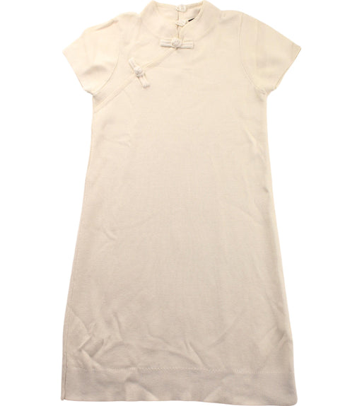 A White Short Sleeve Dresses from Shanghai Tang in size 4T for girl. (Front View)