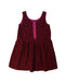 A Red Sleeveless Dresses from Tea in size 3T for girl. (Front View)