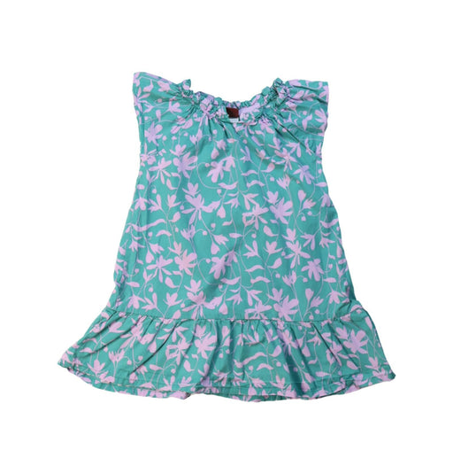 A Pink Short Sleeve Dresses from Tea in size 3T for girl. (Front View)
