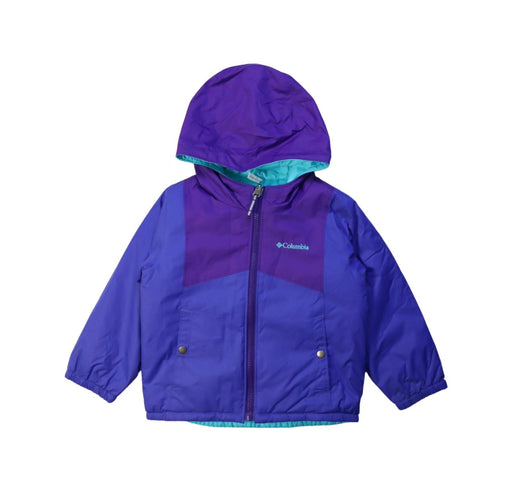 A Multicolour Puffer/Quilted Jackets from Columbia in size 3T for neutral. (Front View)