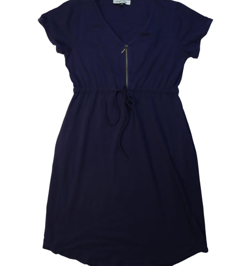 A Navy Short Sleeve Dresses from Angel Maternity in size XS for maternity. (Front View)