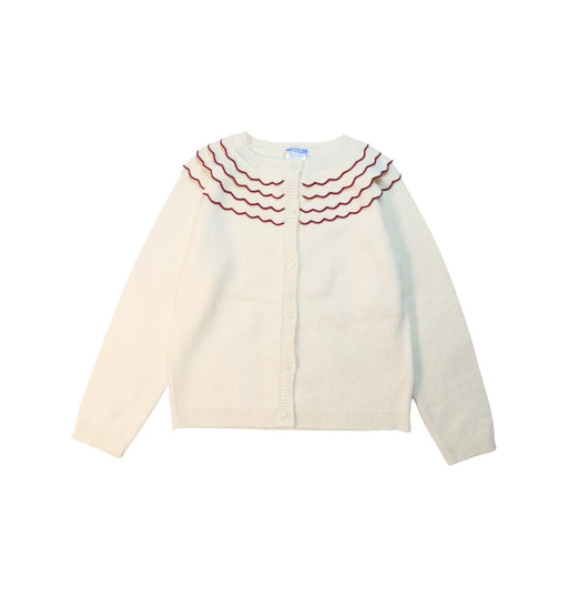 A Ivory Cardigans from Jacadi in size 8Y for girl. (Front View)