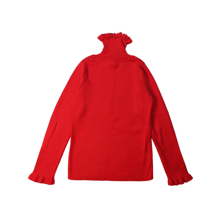 A Red Long Sleeve Tops from Jacadi in size 8Y for girl. (Back View)