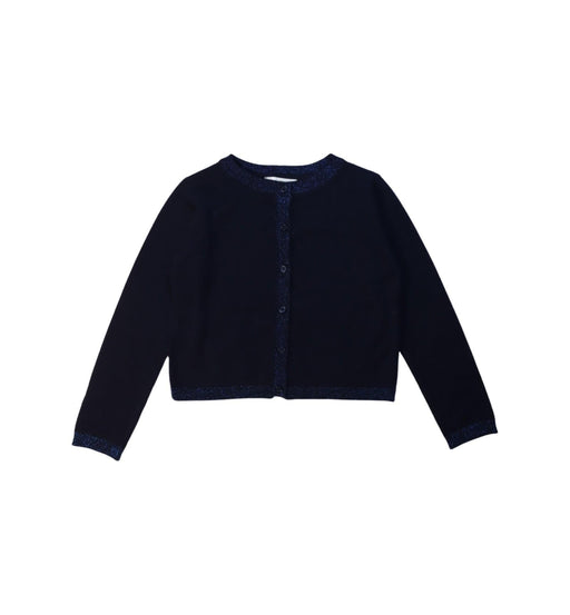 A Navy Cardigans from Jacadi in size 8Y for girl. (Front View)