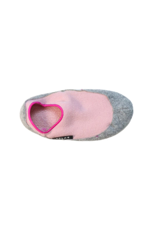 A Pink Slippers from Falke in size 11Y for girl. (Front View)